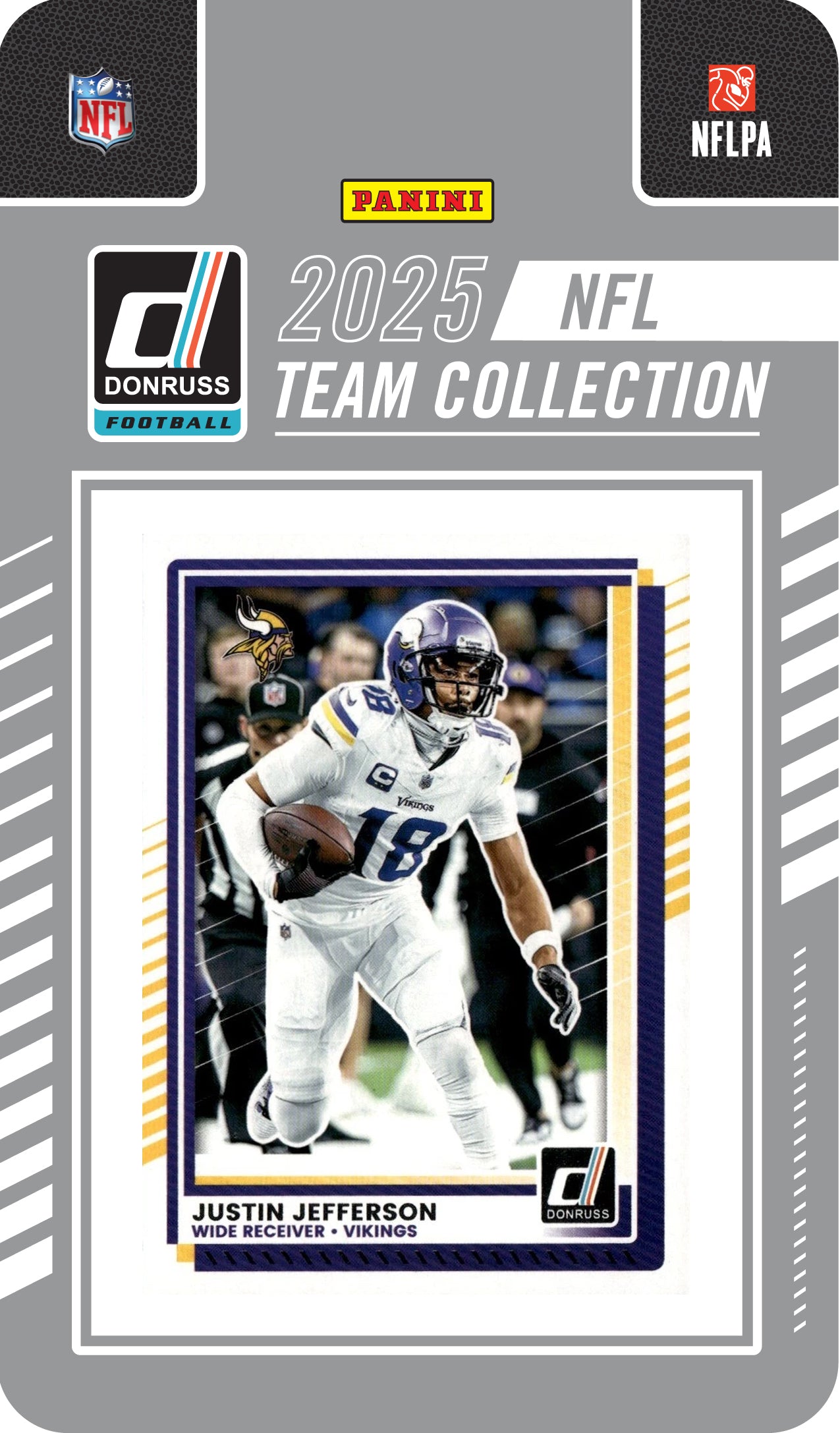 2025 2024 Donruss NFL Factory Sealed Team Set 2 Pack Minnesota Vikings Jefferson hand-collated team set