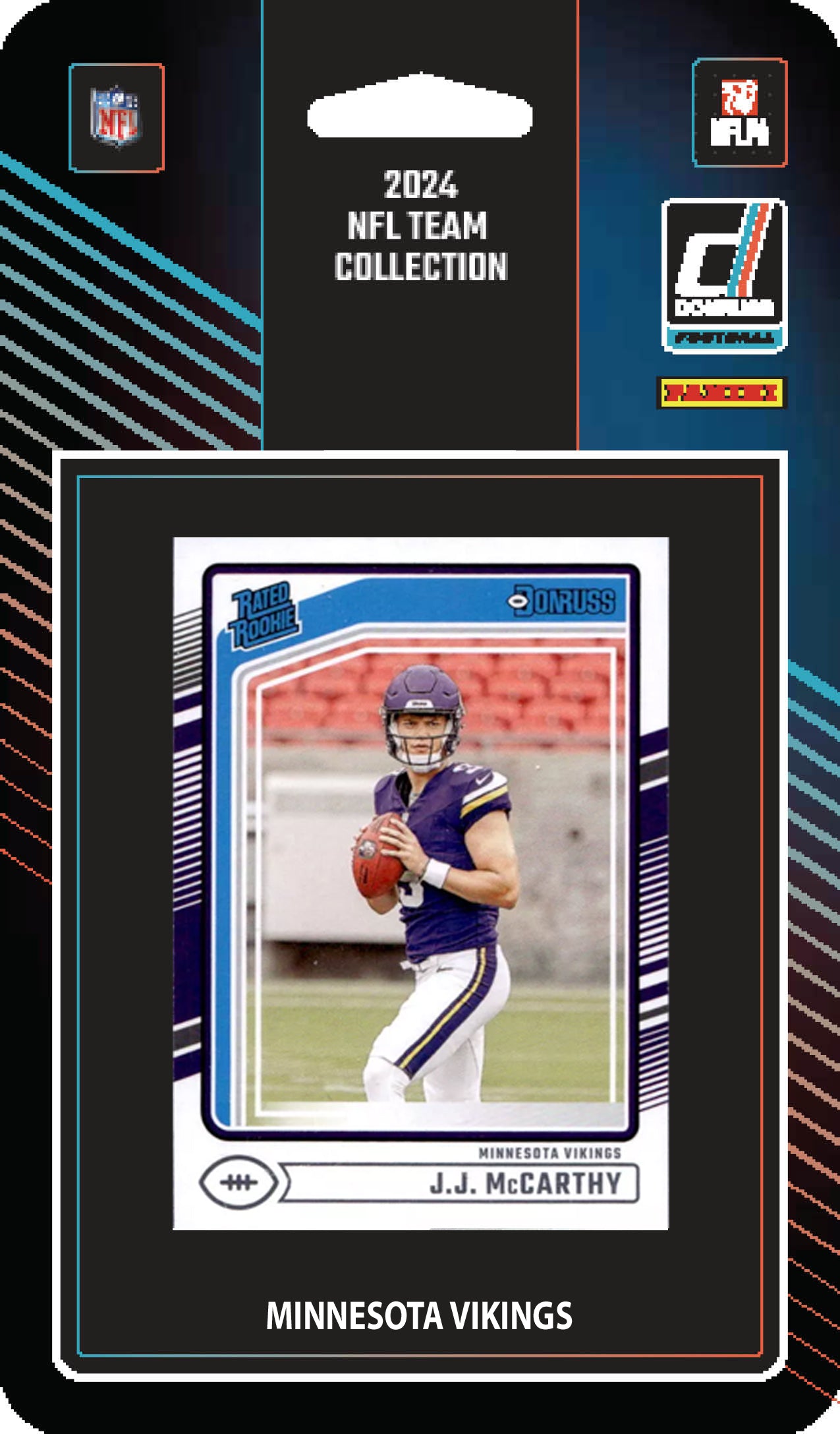 2025 2024 Donruss NFL Factory Sealed Team Set 2 Pack Minnesota Vikings Jefferson hand-collated team set