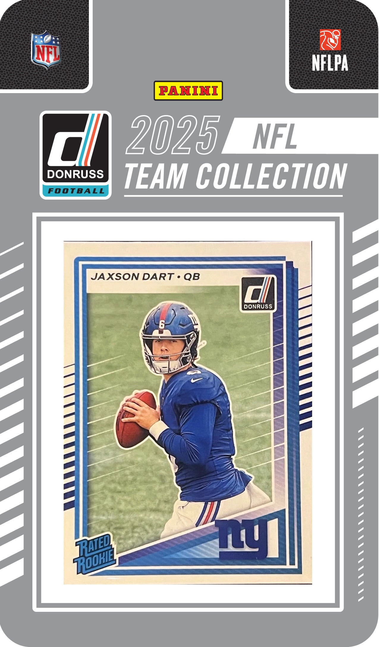 2025 2024 Donruss NFL Factory Sealed Team Set 2 Pack New York Giants Jaxson Dart Nabers RC hand-collated team set