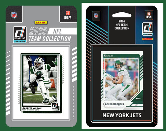 2025 2024 Donruss NFL Factory Sealed Team Set 2 Pack New York Jets - Garrett Wilson Namath hand-collated team set