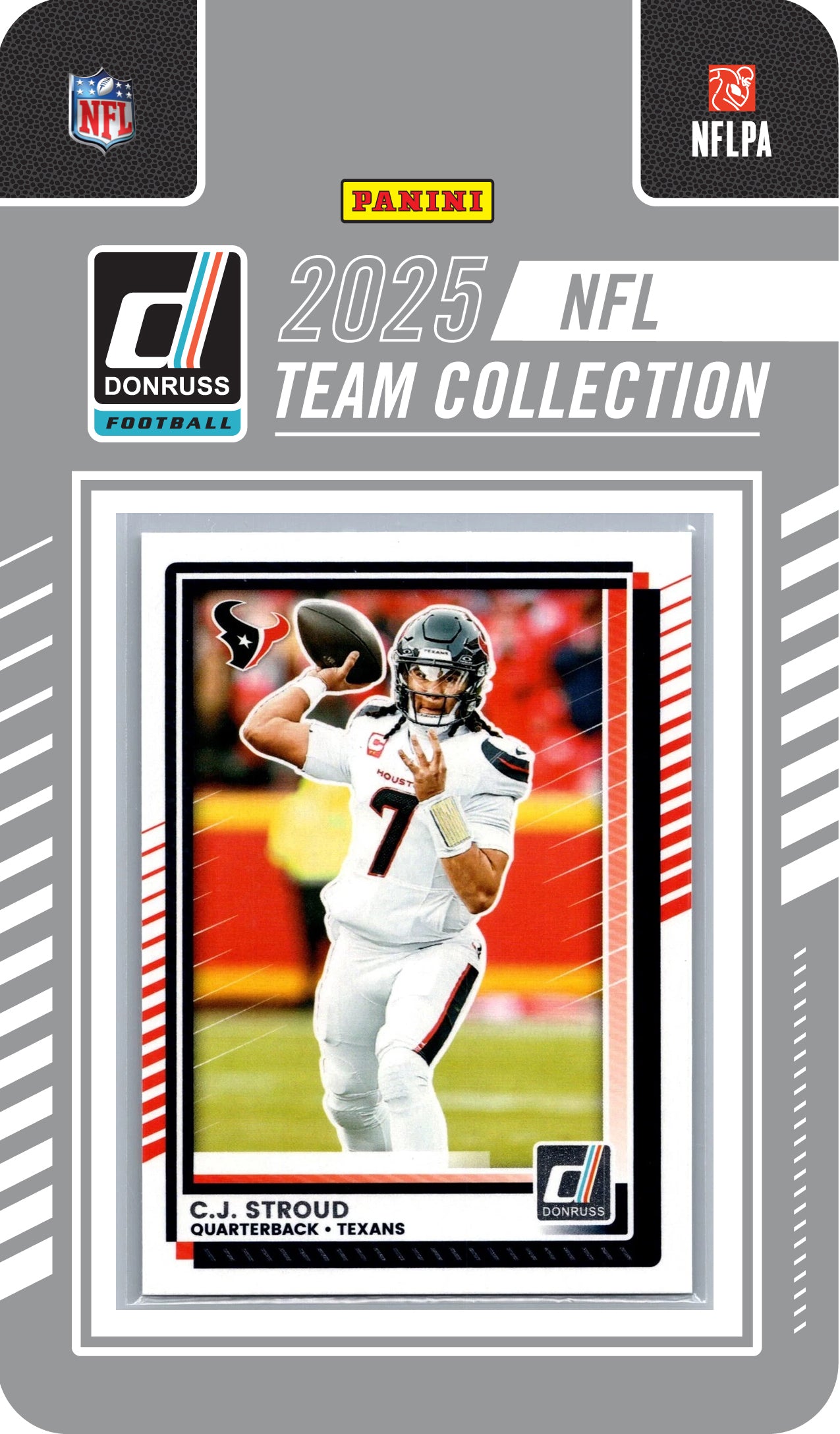 2025 2024 Donruss NFL Factory Sealed Team Set 3 Pack Houston Texans CJ Stroud hand-collated team set