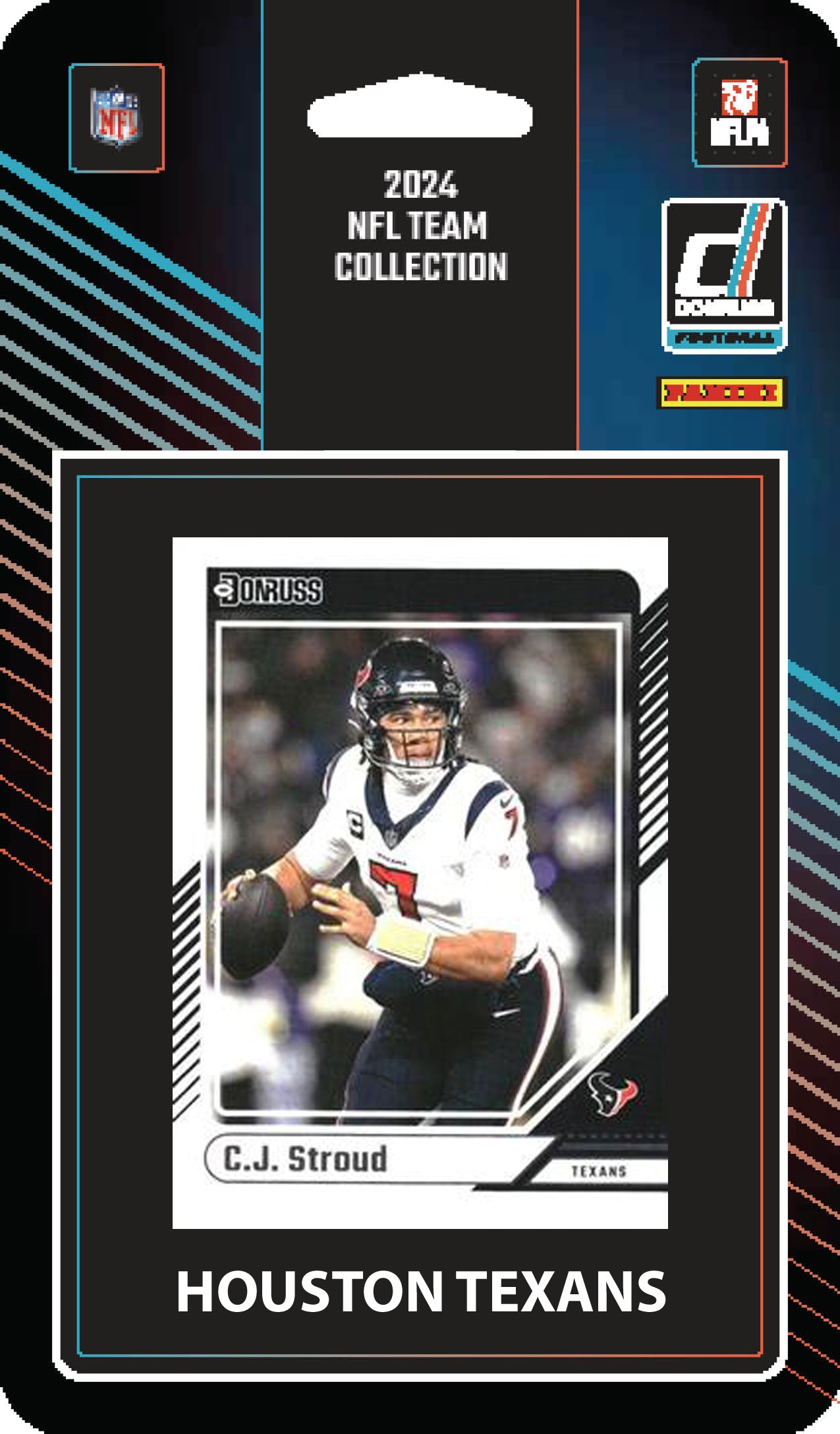 2025 2024 Donruss NFL Factory Sealed Team Set 3 Pack Houston Texans CJ Stroud hand-collated team set