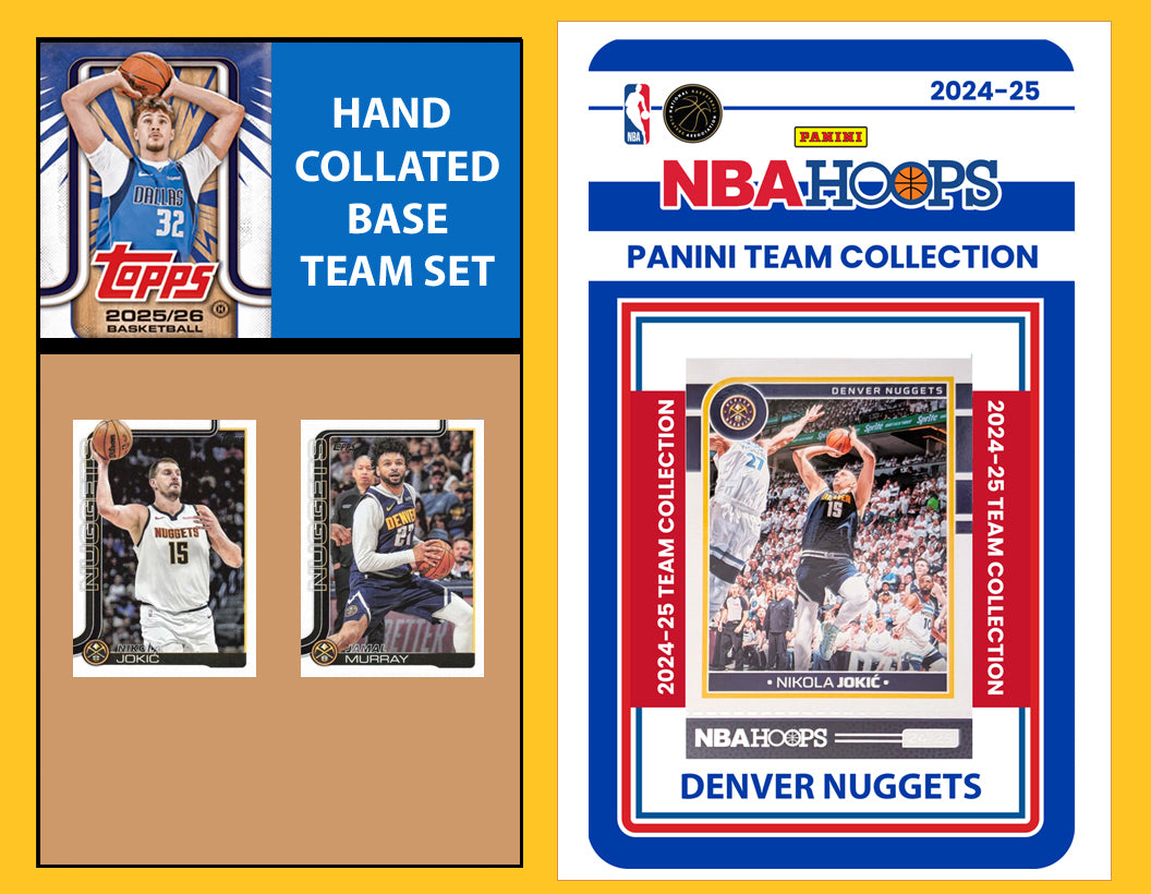 2025-26 2026 Topps Denver Nuggets NBA Team Set + 2024 Panini Hoops Jokic plaque