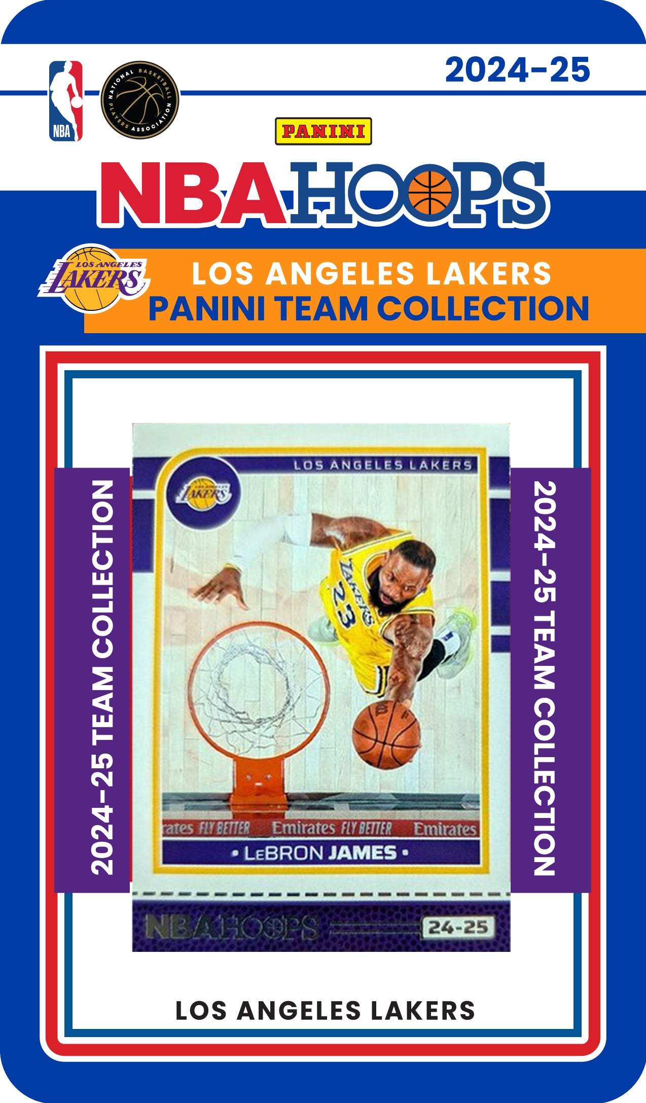2025-26 2026 Topps LA Lakers NBA Team Set + 2024 Panini Hoops LeBron James plaque