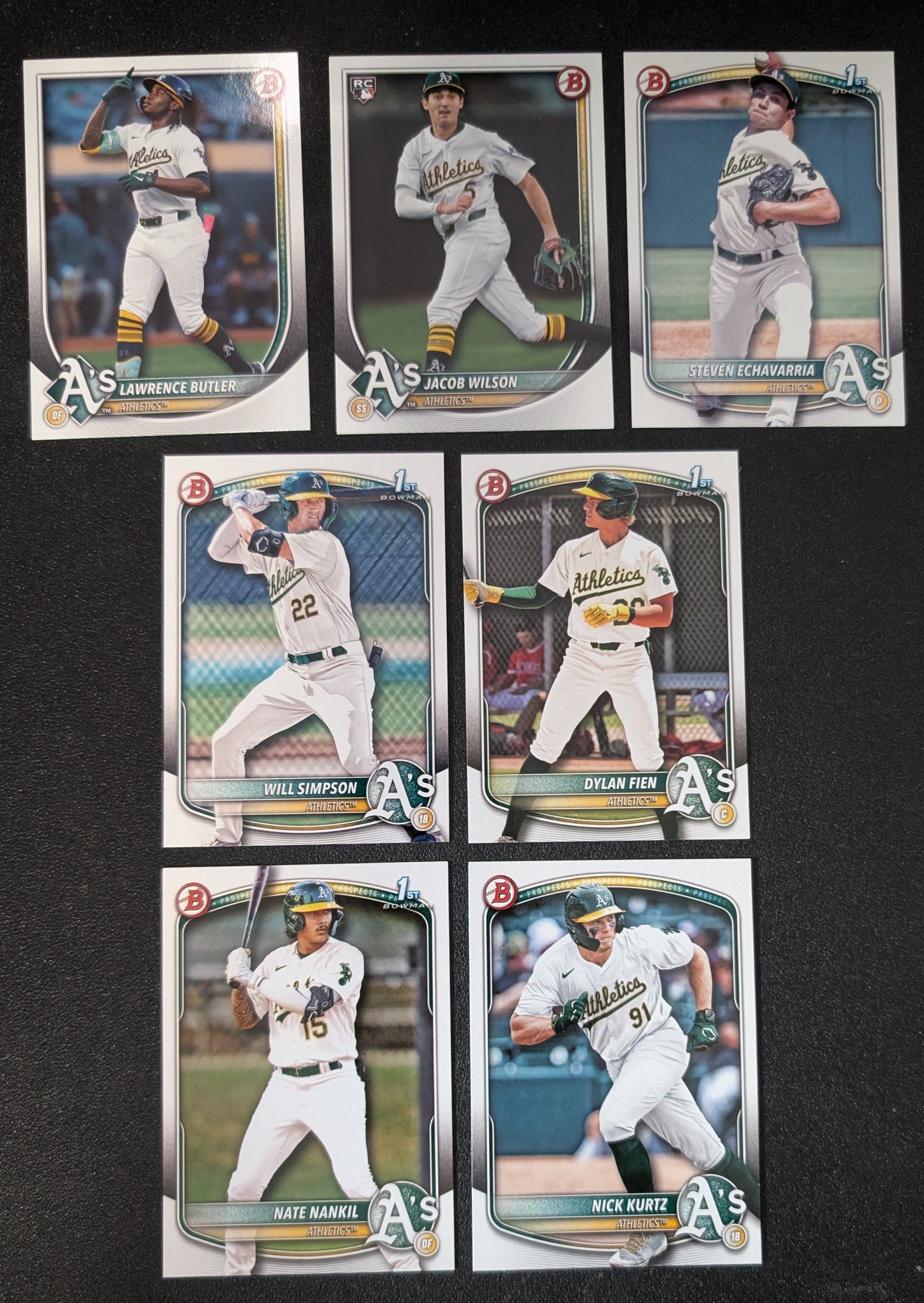2025 BOWMAN Paper Prospects Team Set BP Athletics Jacob WIlson Fien Nakil Nick Kurtz plaque