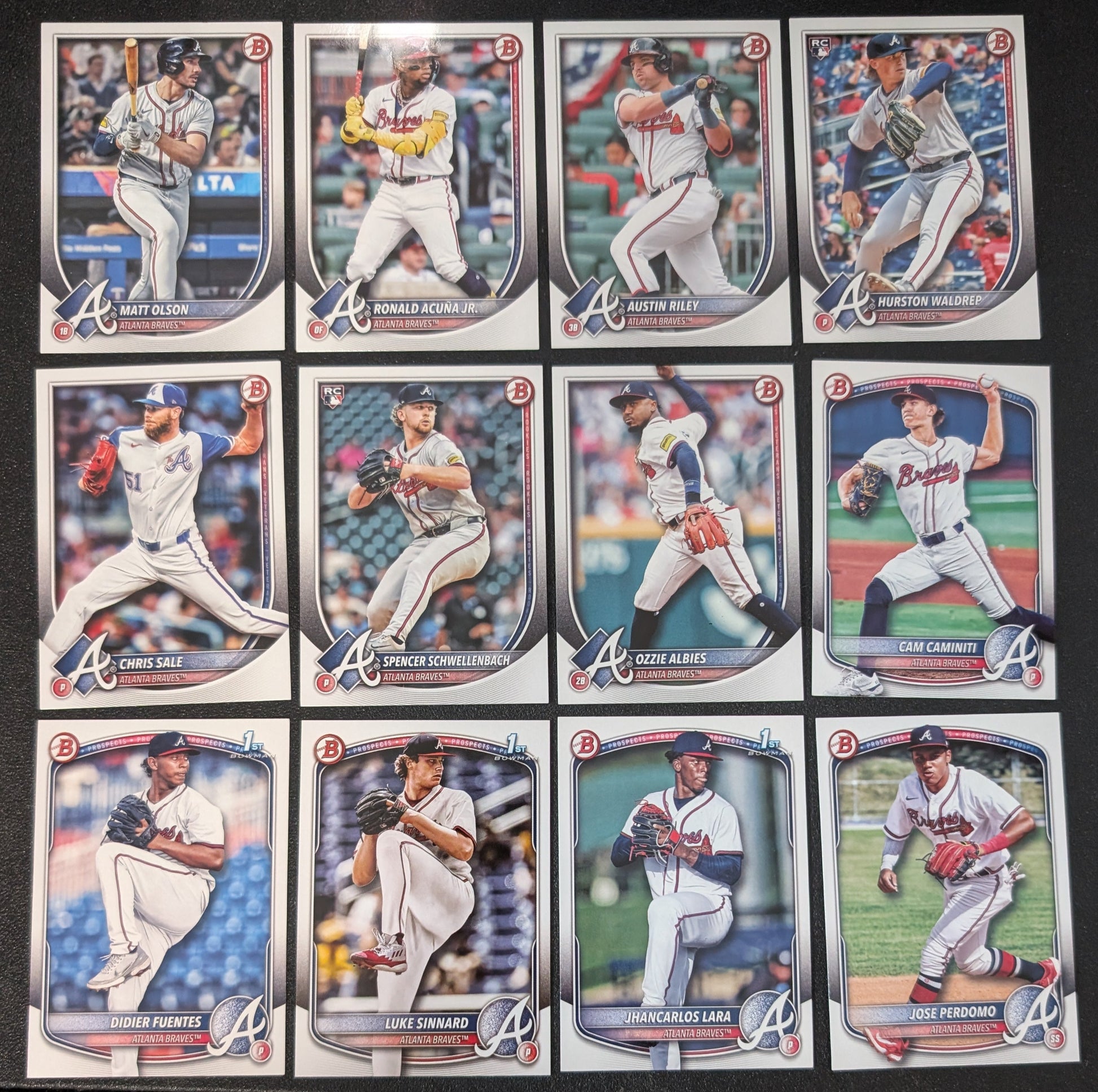 2025 BOWMAN Paper Prospects Team Set BP Atlanta Braves Acuna Schwellenbach Caminiti plaque