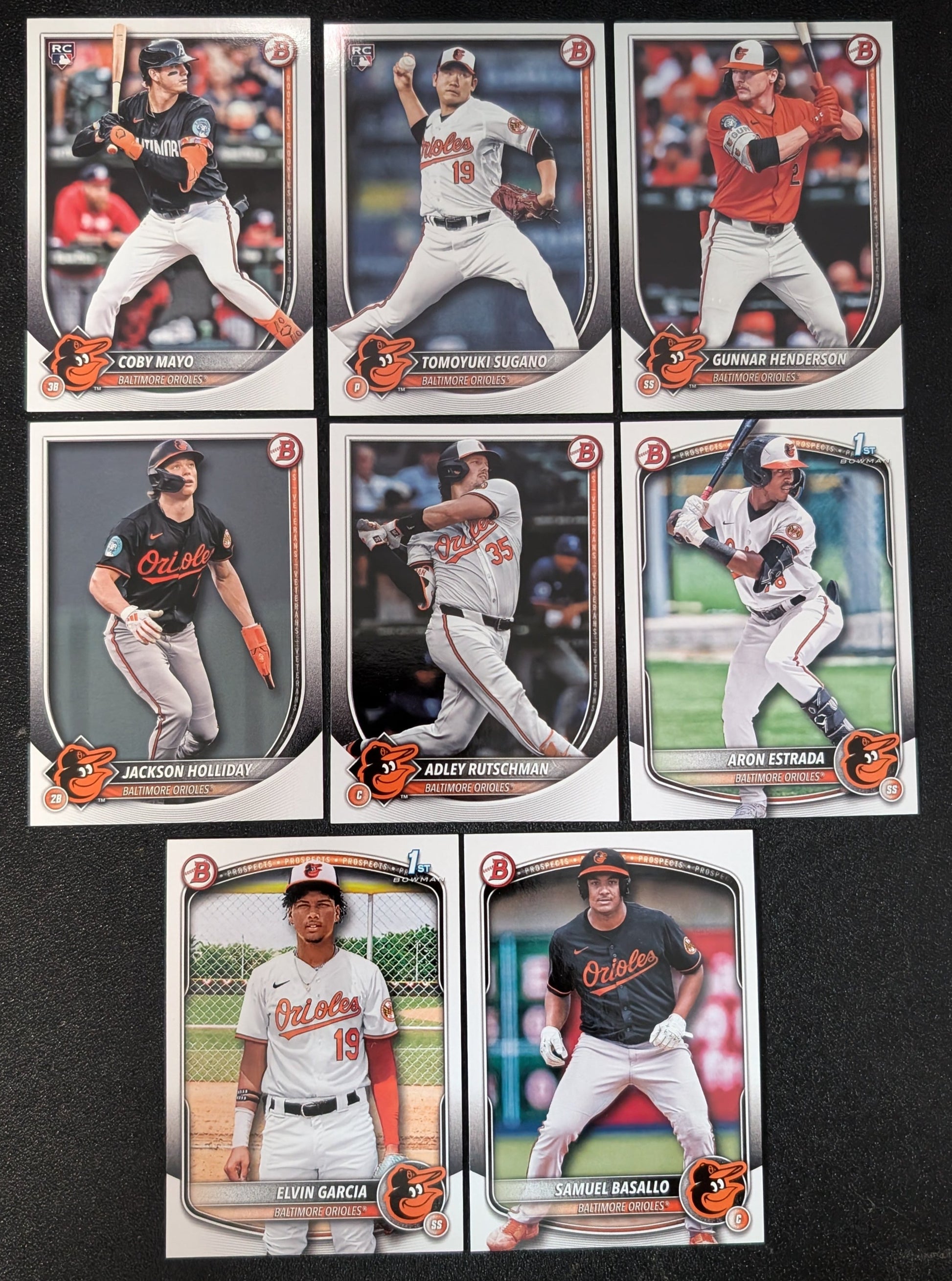 2025 BOWMAN Paper Prospects Team Set BP Baltimore Orioles Mayo Sugano Holliday Basallo plaque