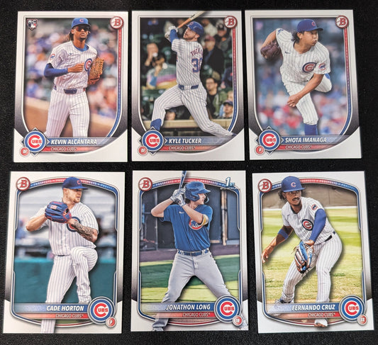 2025 BOWMAN Paper Prospects Team Set BP Chicago Cubs Kyle Tucker Alcantara Cade Horton plaque