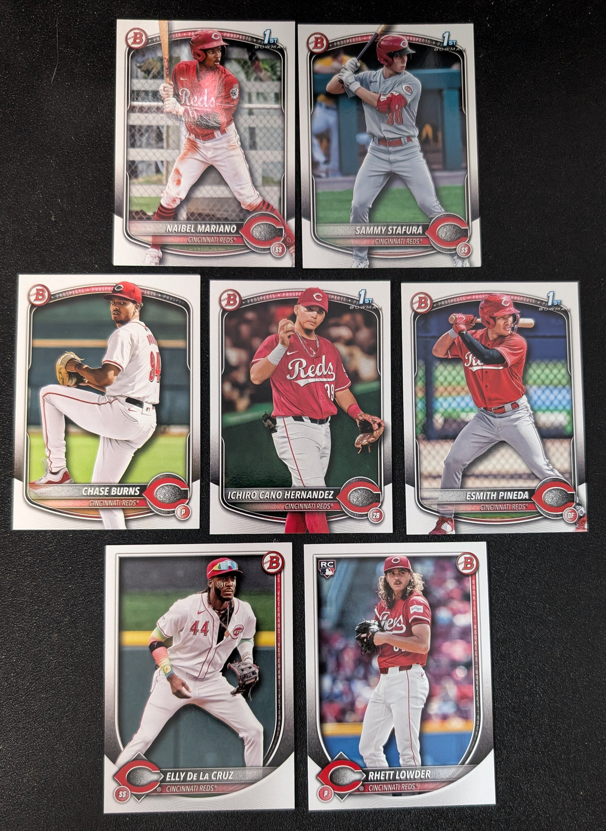 2025 BOWMAN Paper Prospects Team Set BP Cincinnati Reds Elly De La Cruz Sammy Stafura plaque