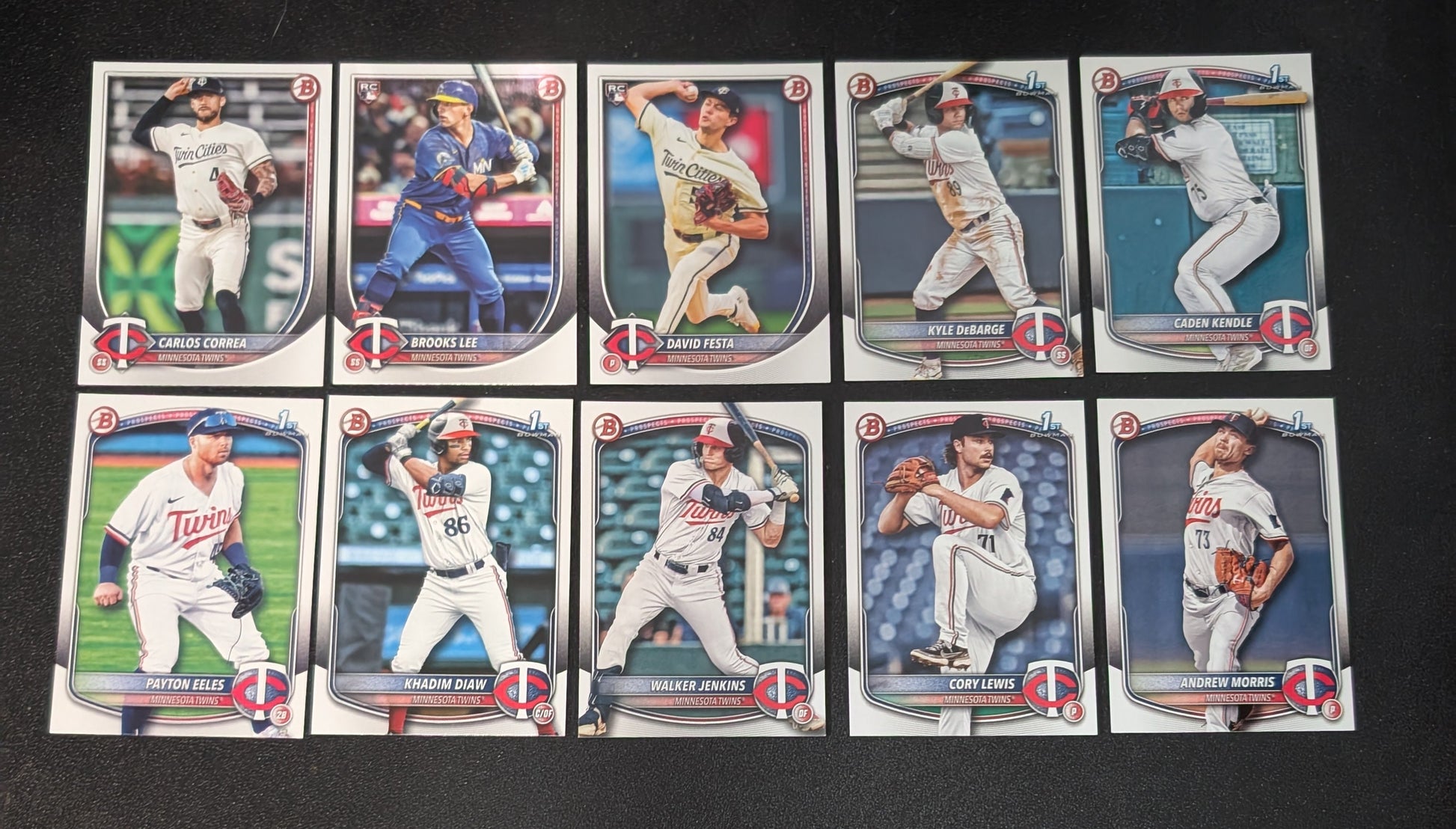 2025 BOWMAN Paper Prospects Team Set BP Minnesota Twins Walker Jenkins Khadim Diaw plaque