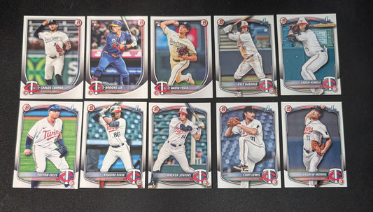 2025 BOWMAN Paper Prospects Team Set BP Minnesota Twins Walker Jenkins Khadim Diaw plaque