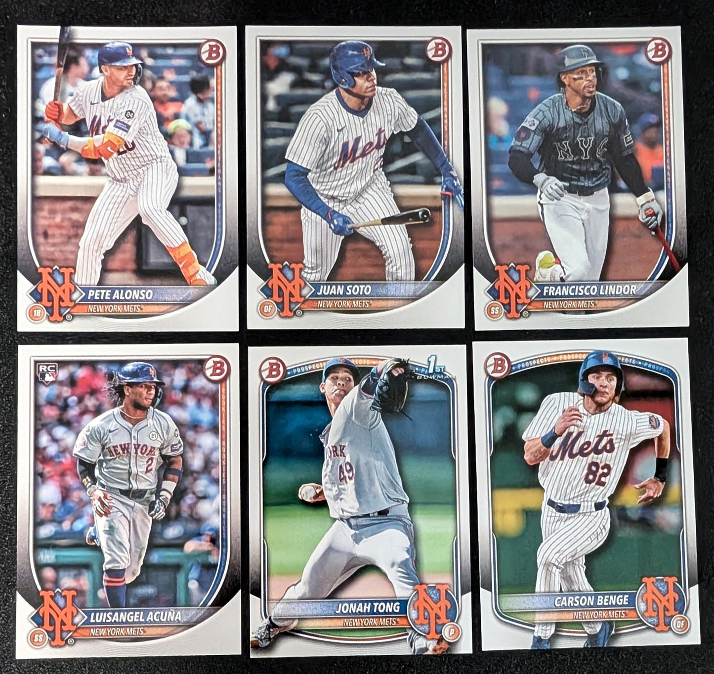 2025 BOWMAN Paper Prospects Team Set BP New York Mets Juan Soto Luisangel Acuna Tong Benge plaque