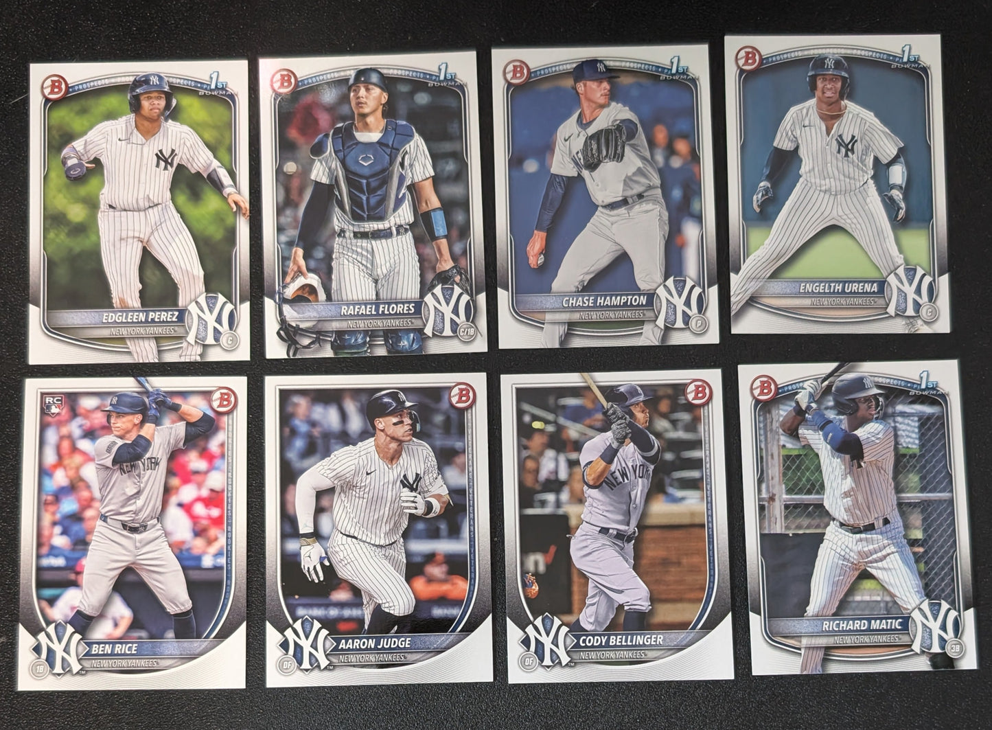 2025 BOWMAN Paper Prospects Team Set BP New York Yankees Ben Rice Judge Urena Flores plaque