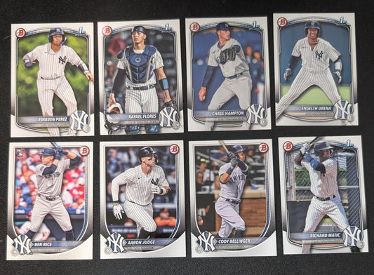 2025 BOWMAN Paper Prospects Team Set BP New York Yankees Ben Rice Judge Urena Flores plaque