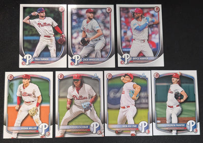 2025 BOWMAN Paper Prospects Team Set BP Philadelphia Phillies Bryce Harper Aidan Miller plaque