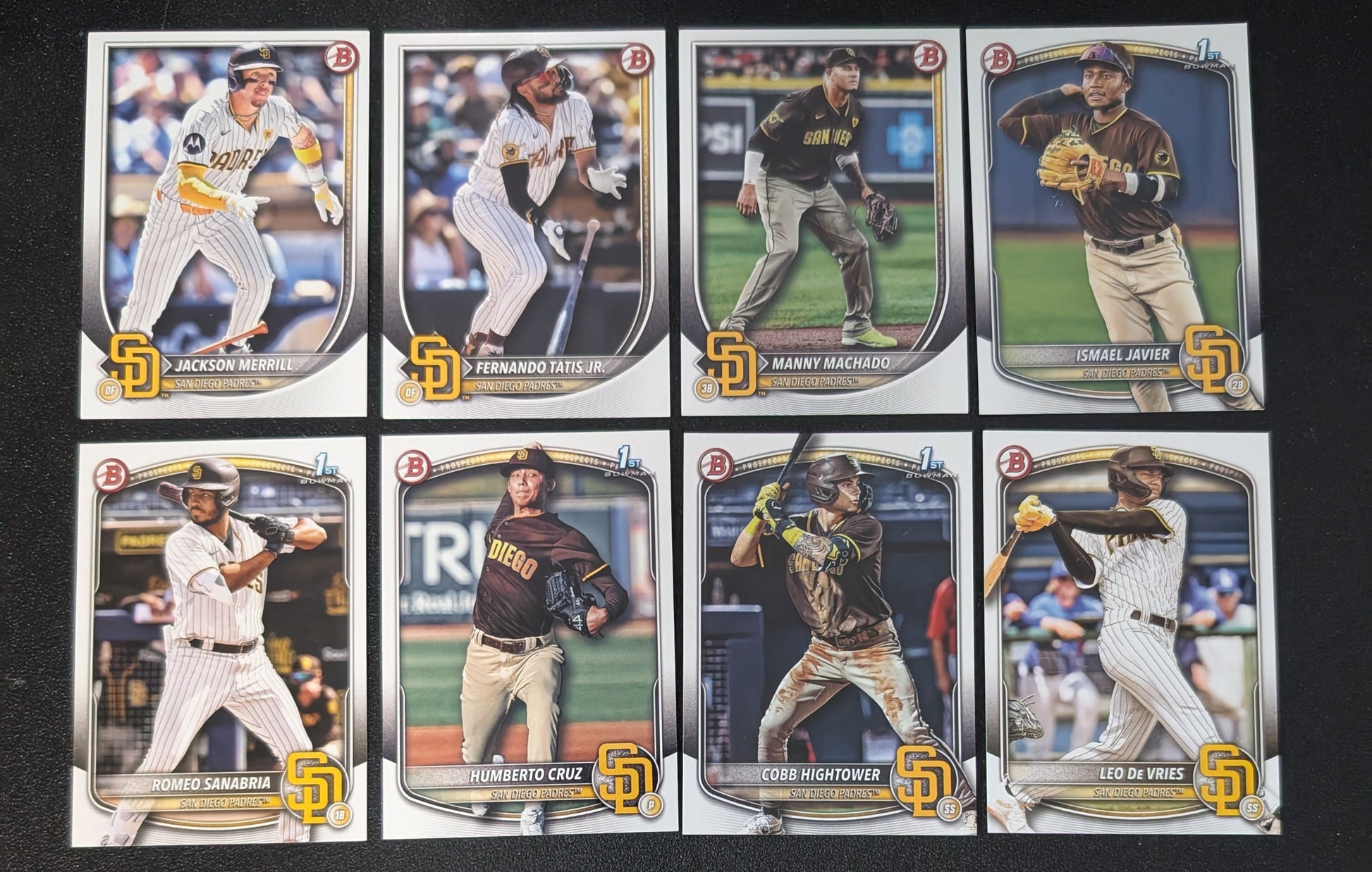 2025 BOWMAN Paper Prospects Team Set BP San Diego Padres Leo De Vries Tatis Merrill plaque