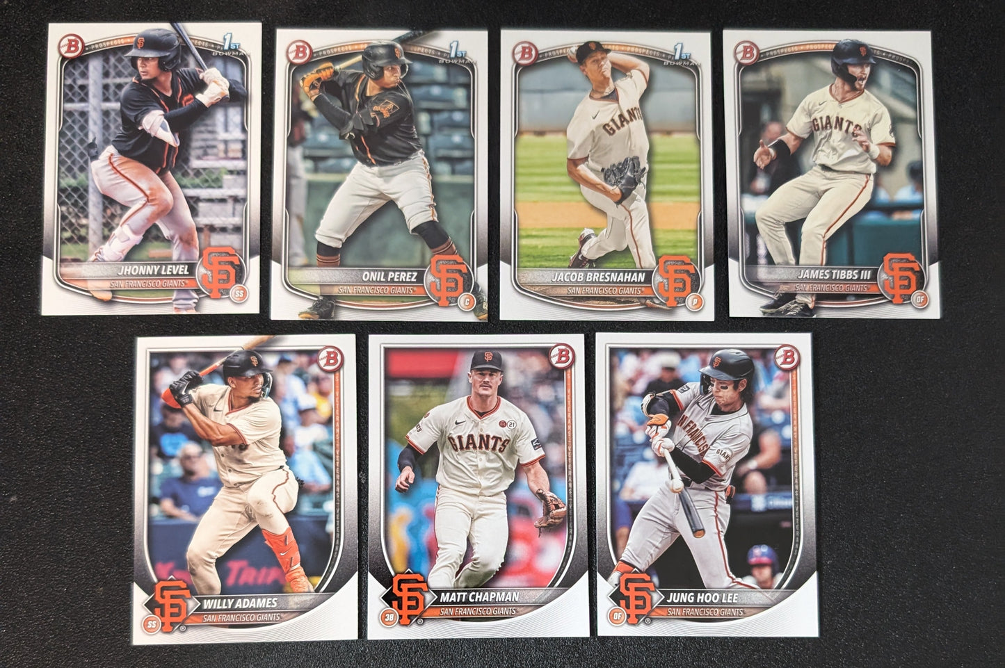 2025 BOWMAN Paper Prospects Team Set BP San Francisco Giants Adames Jhonny Level plaque