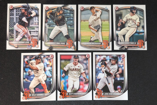 2025 BOWMAN Paper Prospects Team Set BP San Francisco Giants Adames Jhonny Level plaque