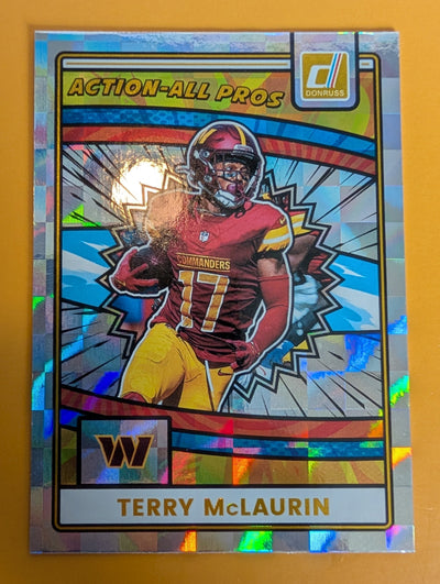 2025 DONRUSS Action All Pro Foil Insert Terry McLaurin Washington Commanders plaque