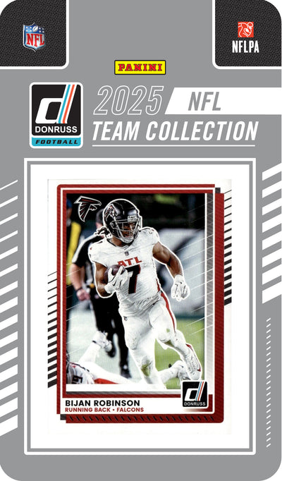 2025 Donruss NFL Factory Sealed Team Set Atlanta Falcons Bijan Robinson Michael Penix Jr hand-collated team set