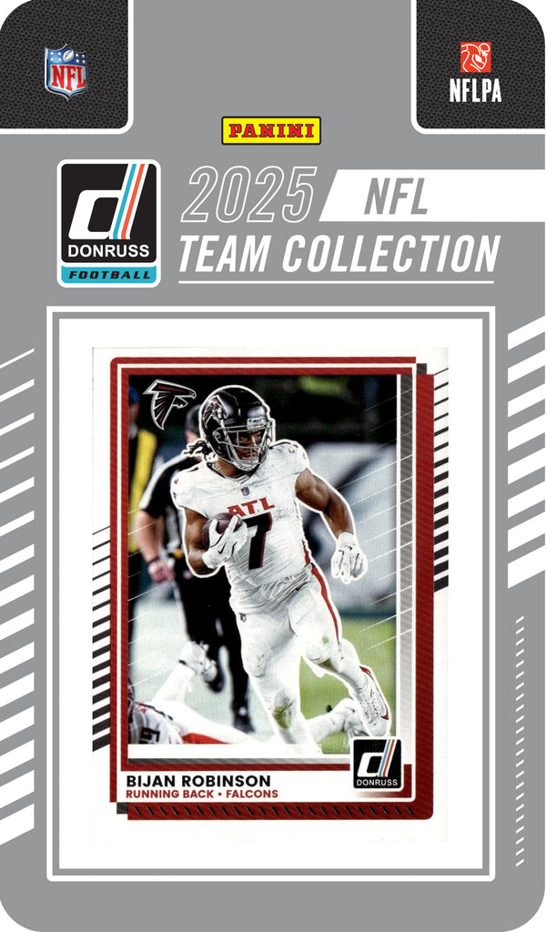 2025 Donruss NFL Factory Sealed Team Set Atlanta Falcons Bijan Robinson Michael Penix Jr hand-collated team set