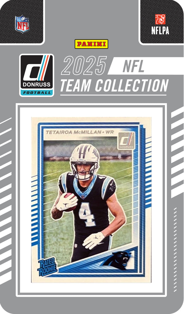 2025 Donruss NFL Factory Sealed Team Set Carolina Panthers Tetairoa McMillan RC hand-collated team set