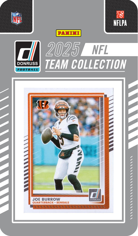 2025 Donruss NFL Factory Sealed Team Set Cincinnati Bengals Joe Burrow Ja'Maar Chase hand-collated team set