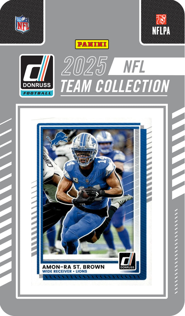 2025 Donruss NFL Factory Sealed Team Set Detroit Lions - Jared Goff Amon-Ra hand-collated team set