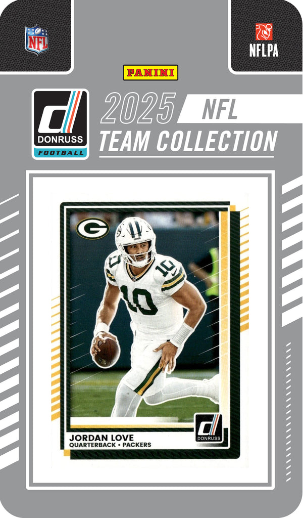 2025 Donruss NFL Factory Sealed Team Set Green Bay Packers - Jordan Love hand-collated team set