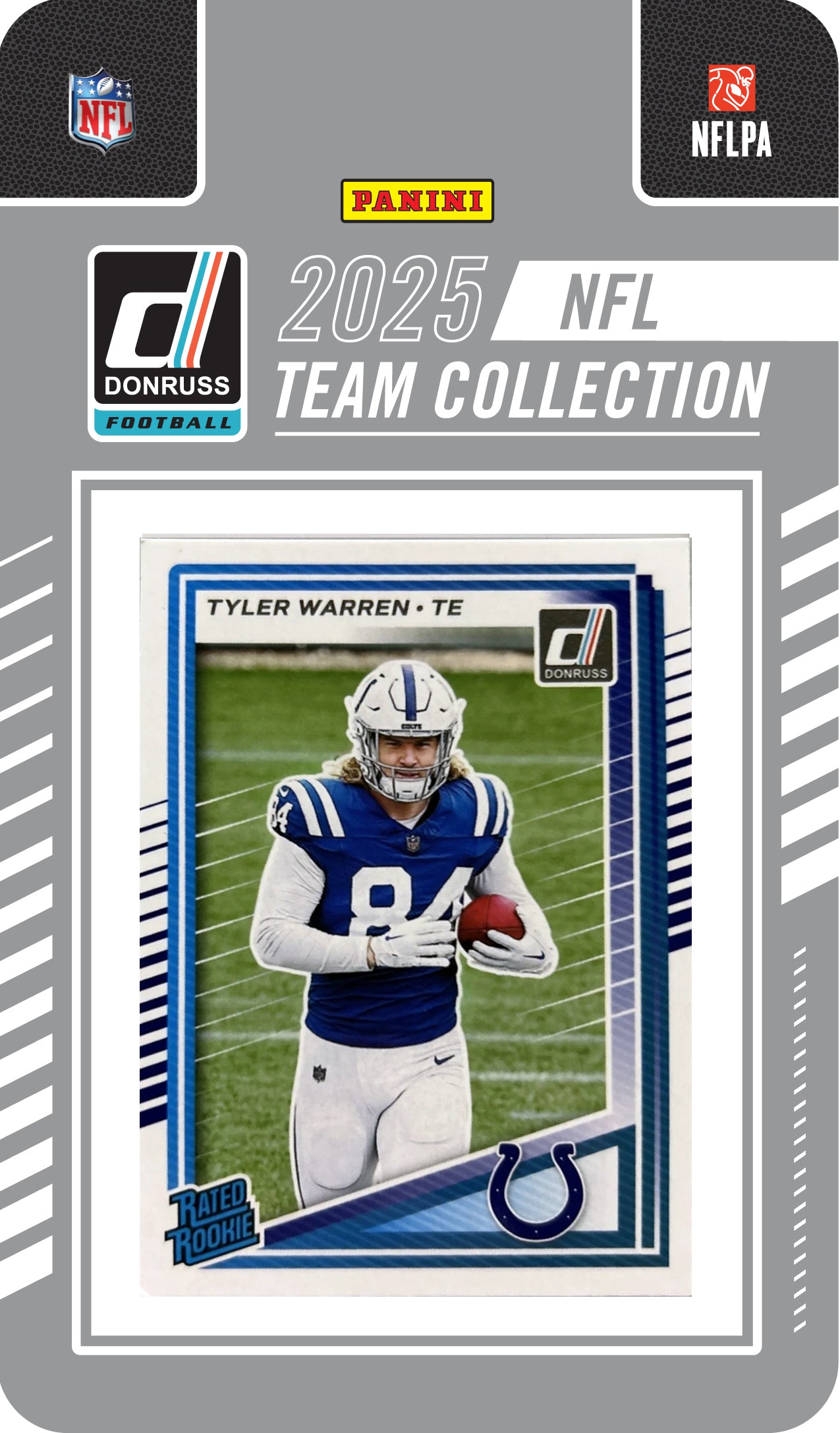 2025 Donruss NFL Factory Sealed Team Set Indianapolis Colts - Tyler Warren RC hand-collated team set