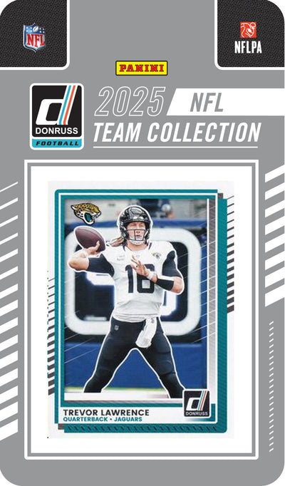 2025 Donruss NFL Factory Sealed Team Set Jacksonville Jaguars - Trevor Lawrence Travis Hunter RC hand-collated team set