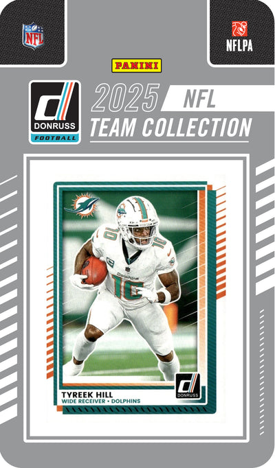 2025 Donruss NFL Factory Sealed Team Set Miami Dolphins - Tua Tyreek Hill Ewers hand-collated team set