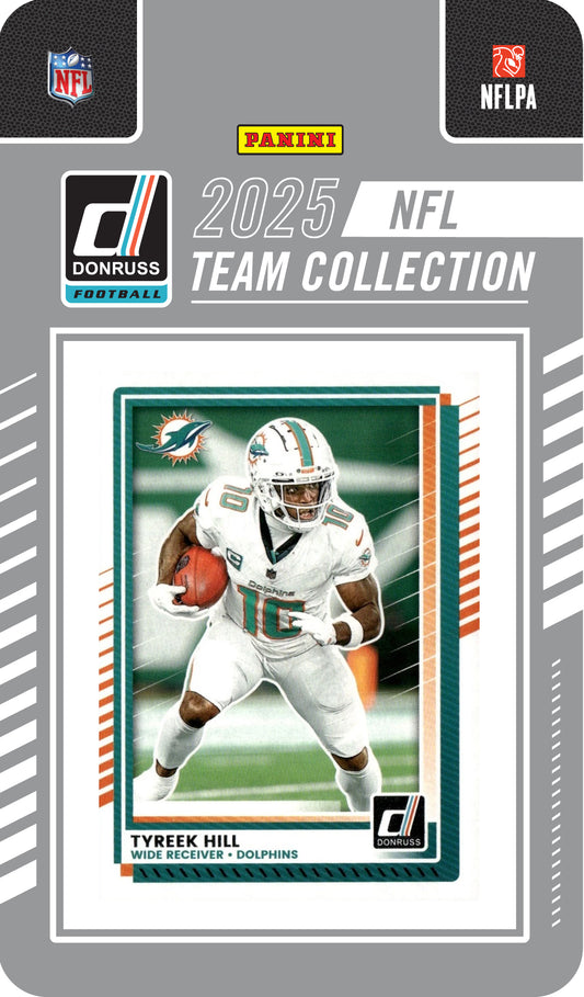 2025 Donruss NFL Factory Sealed Team Set Miami Dolphins - Tua Tyreek Hill Ewers hand-collated team set