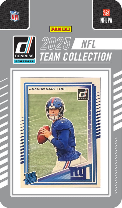2025 Donruss NFL Factory Sealed Team Set New York Giants - Jaxson Dart Skattebo hand-collated team set
