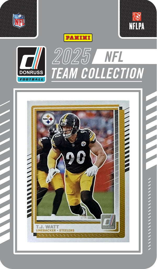 2025 Donruss NFL Factory Sealed Team Set Pittsburgh Steelers - TJ Watt Hines Ward hand-collated team set