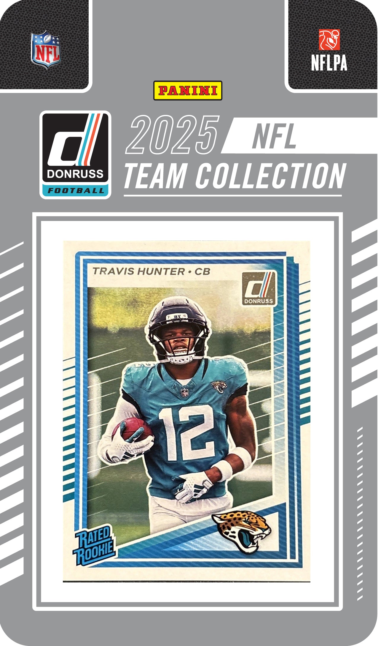 2025 Donruss NFL Factory Team Set  + 20 Card Pack Jacksonville Jaguars 301 Travis Hunter RC hand-collated team set