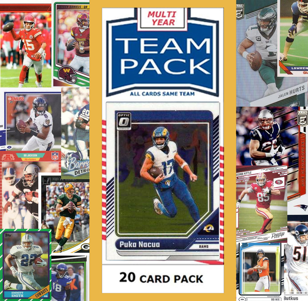 2025 Donruss NFL Factory Team Set + 20 Card Pack Los Angeles Rams Puka Nacua Stafford hand-collated team set