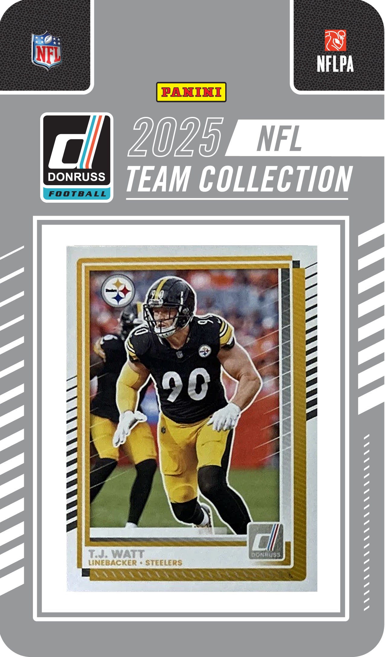 2025 Donruss NFL Factory Team Set + 20 Card Pack Pittsburgh Steelers TJ Watt hand-collated team set