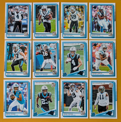 2025 Donruss NFL Team Set Carolina Panthers Tetairoa McMillan RC hand-collated team set