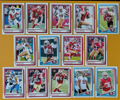 2025 Donruss NFL Team Set San Francisco 49ers - Purdy Kittle hand-collated team set