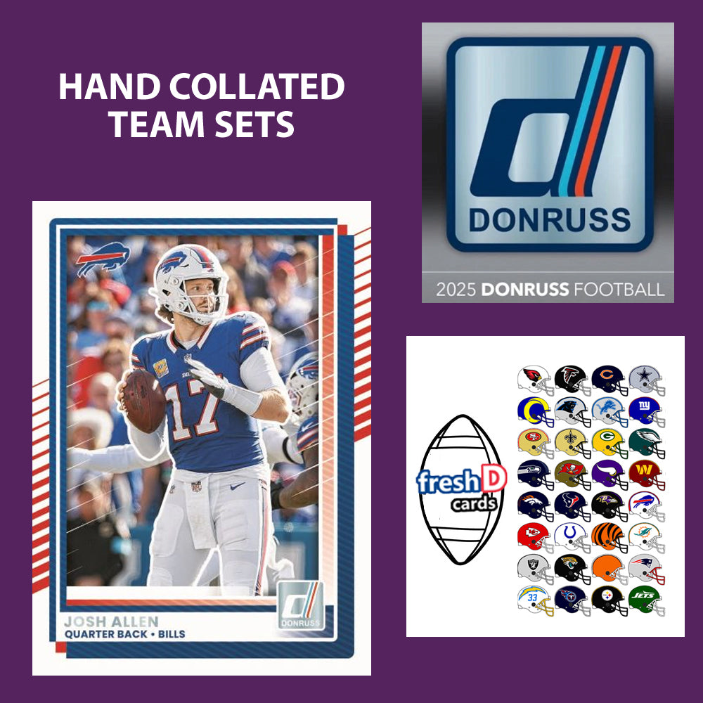 2025 Donruss NFL Team Set Washington Commander Jayden Daniels hand-collated team set