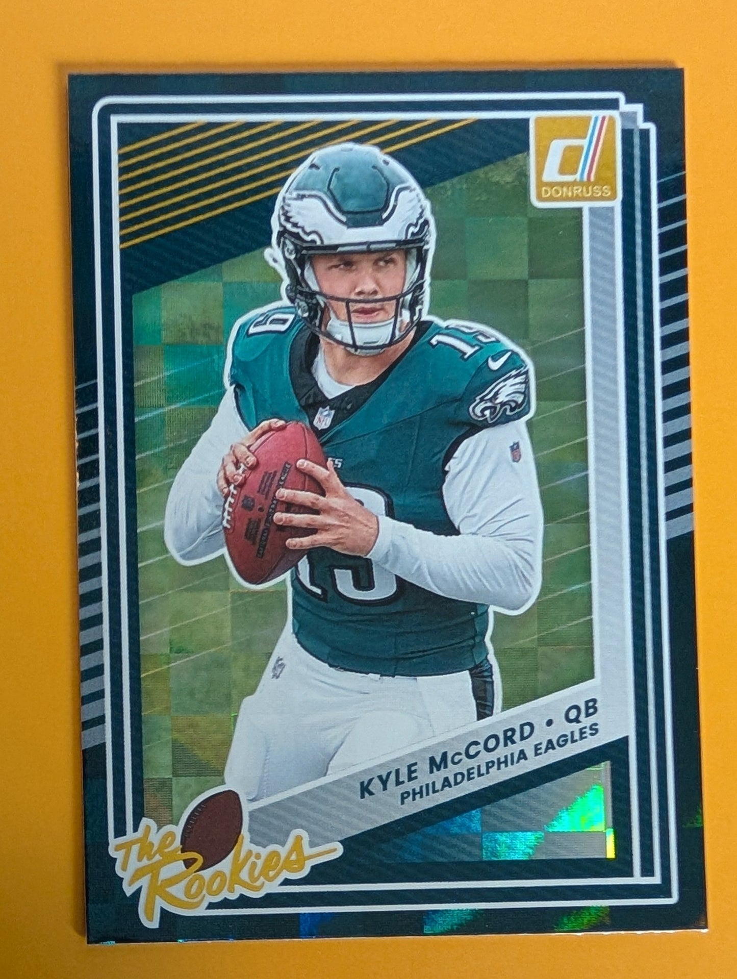 2025 DONRUSS The Rookies Foil Insert Kyle McCord Philadelphia Eagles RC plaque