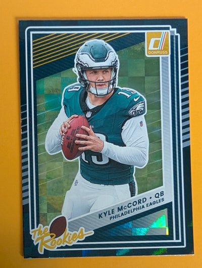 2025 DONRUSS The Rookies Foil Insert Kyle McCord Philadelphia Eagles RC plaque
