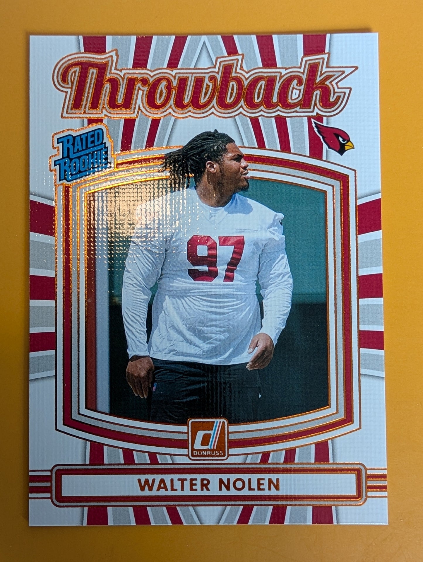 2025 DONRUSS Throwback Rated Rookie Insert Walter Nolen Arizona Cardinals RC plaque