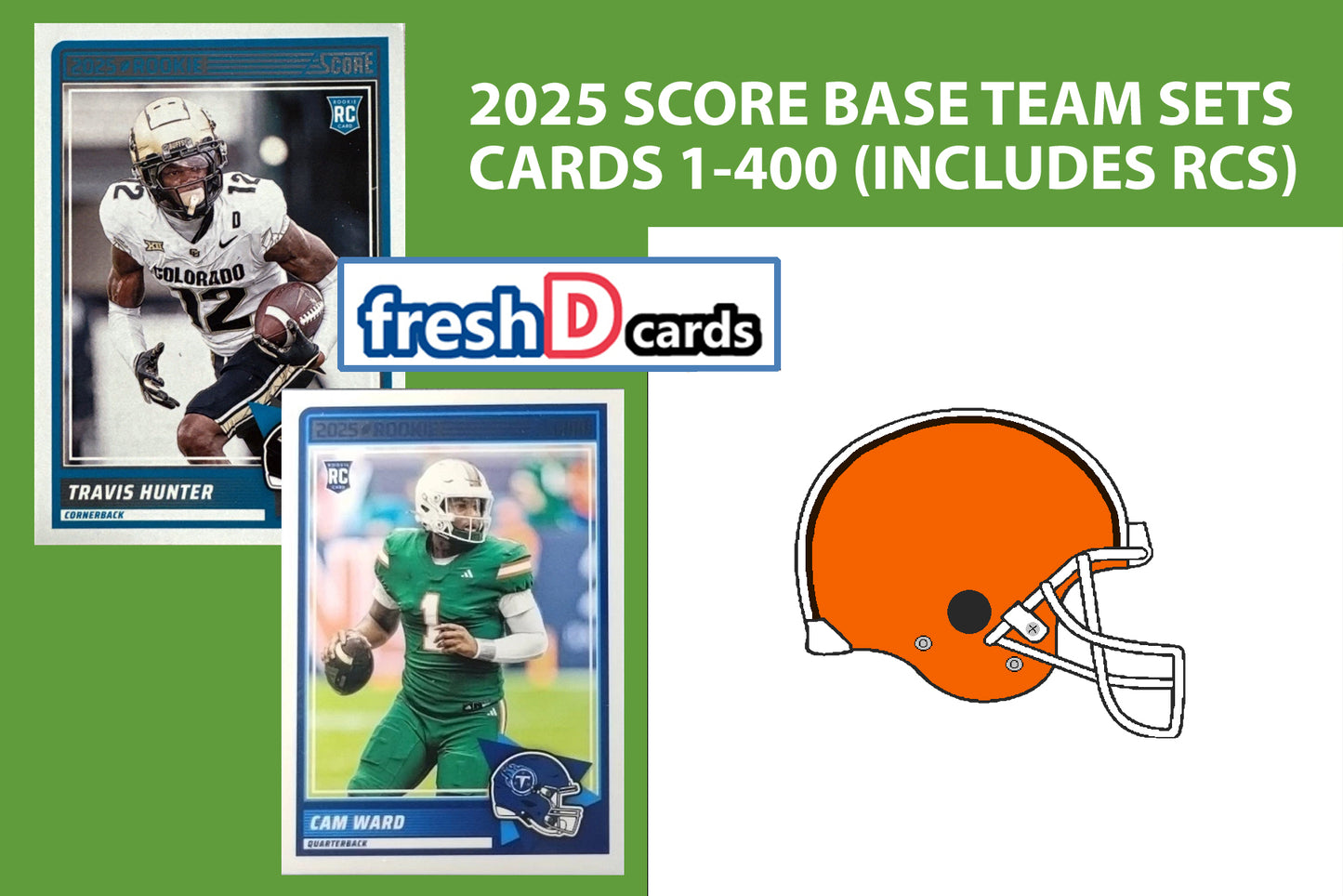 2025 SCORE Cleveland Browns NFL Team Set Myles Garrett Shedeur Sanders RC plaque