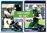 2025 SCORE Complete Set of 100 Base RCs Cam Ward Travis Hunter Jeantry Egbuka