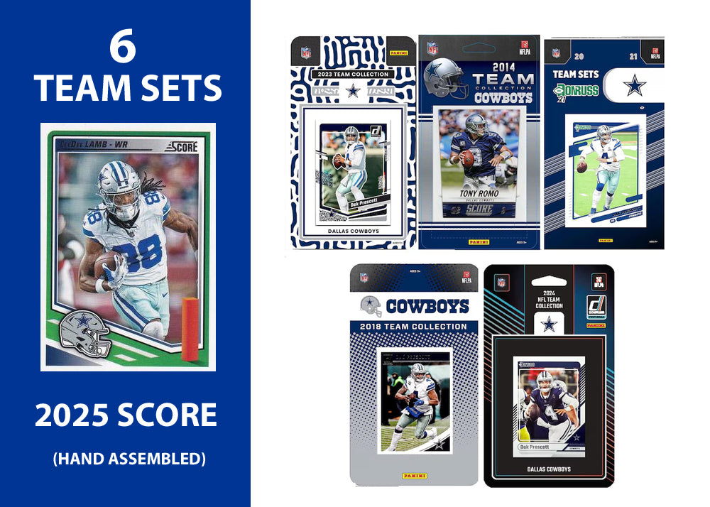 2025 SCORE Dallas Cowboys Team Set Bundle 2024 2023 2021 2019 Donruss hand-collated team set