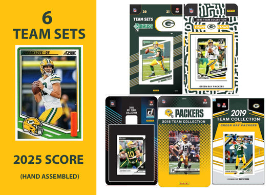 2025 SCORE Green Bay Packers Team Set Bundle 2024 2023 2021 2019 Donruss hand-collated team set