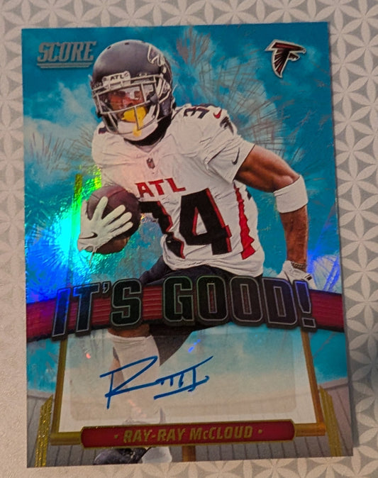 2025 SCORE It's Good Auto Tampa Bay Buccaneers Ray Ray McLoud plaque