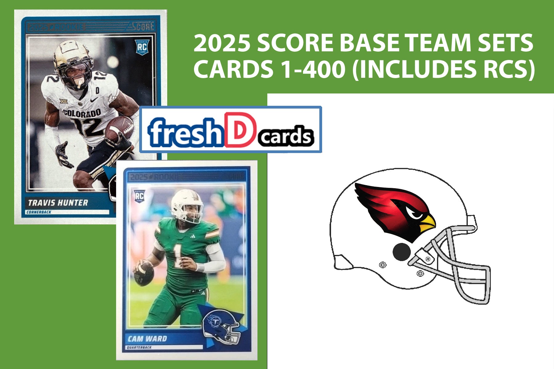 2025 SCORE NFL Arizona Cardinals Team Set Kyler Murray Marvin Harrison Jr plaque